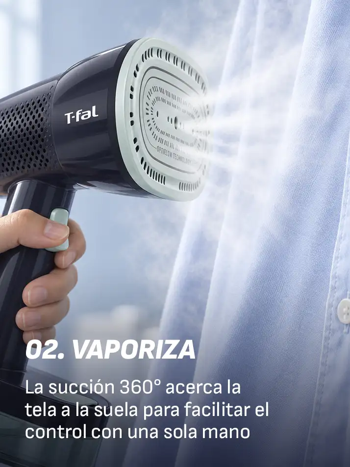 El vapor ayuda a relajar las fibras para eliminar las arrugas de forma rápida y efectiva.